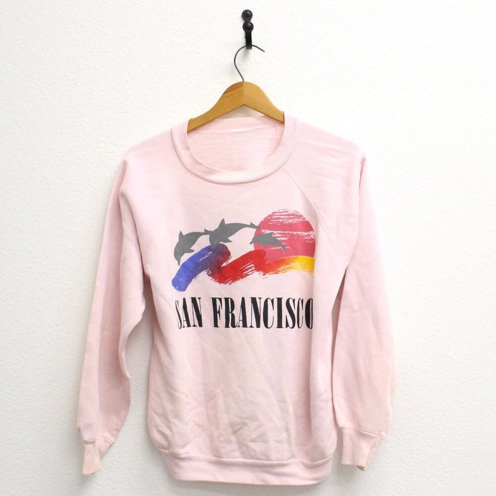 Vintage San Francisco California Dolphin Sunset Sweatshirt Medium